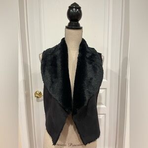 Faux fur suede vest